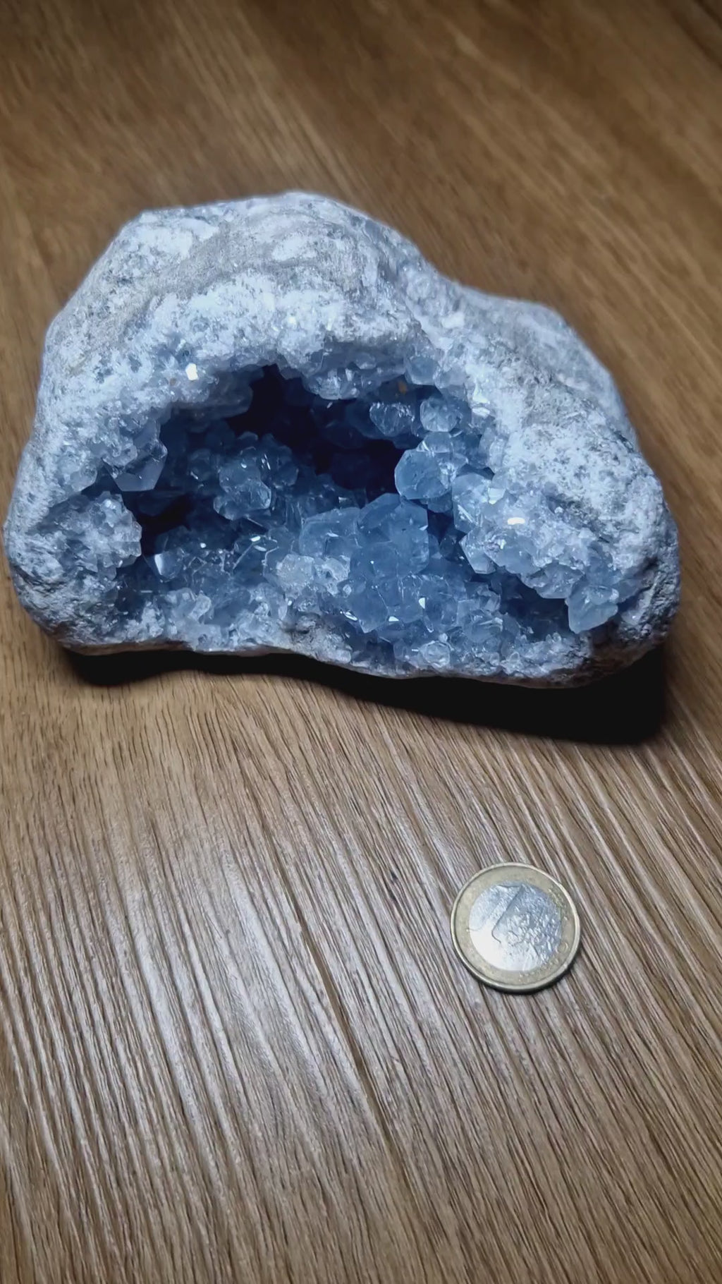 💎 Coelestin Druse – 1,405 kg Himmelblaue Kristallhöhle Einzelstück