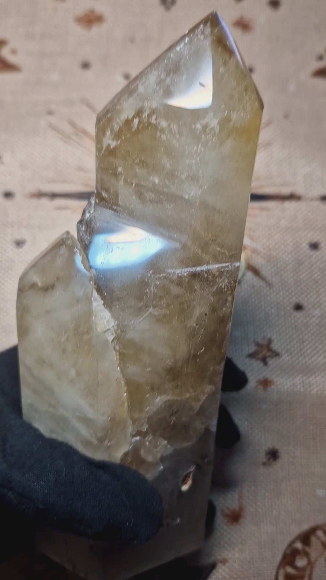 ✨ Temple of Light – Natur Citrin Doppelspitze