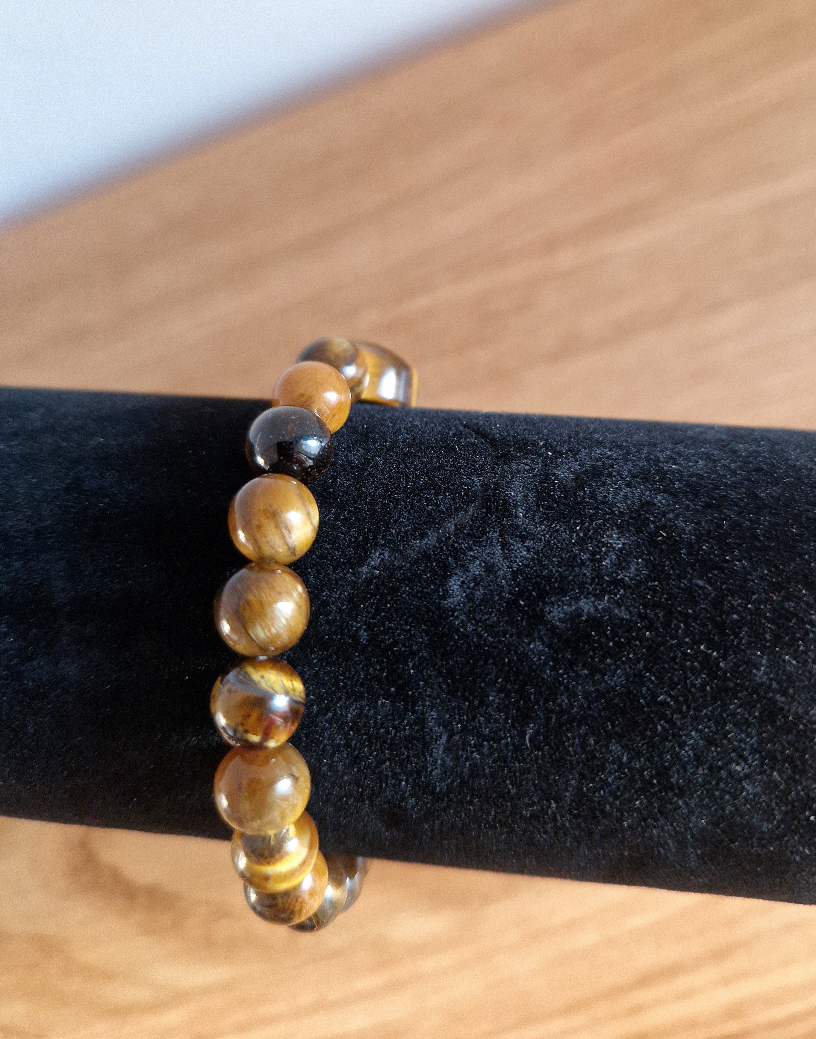 Tigerauge Katzen-Armband 8 mm