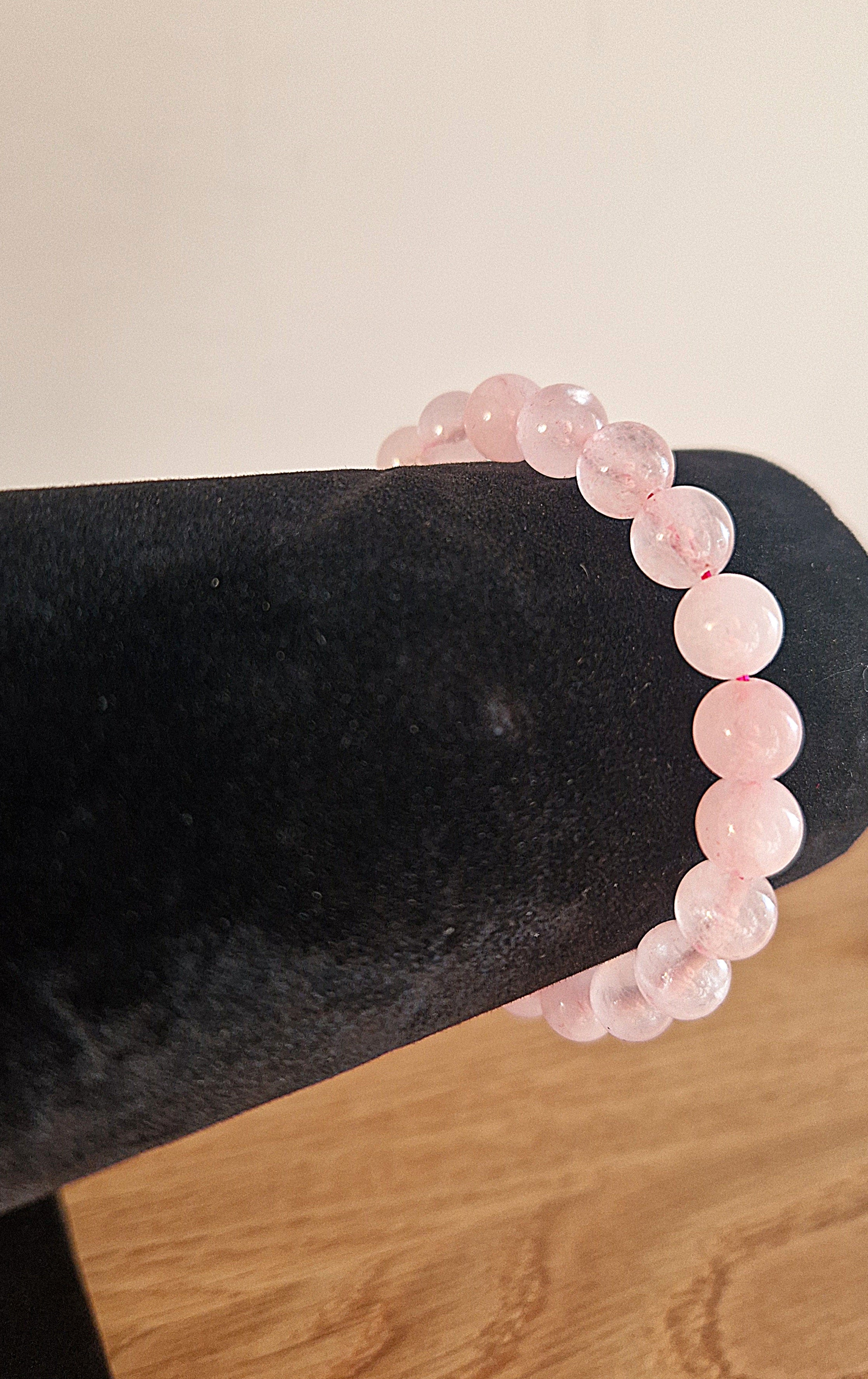 Rosenquarz Armband 8 mm Perlen