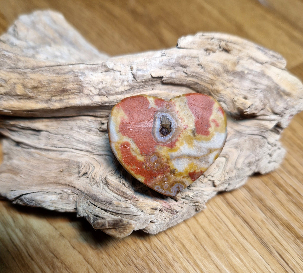 🤎 Regenbogen-Amethyst Drusenherz aus Uruguay – Braun Unikat