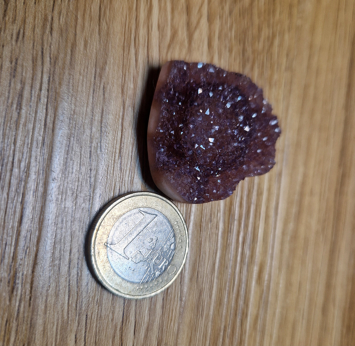 💜 Regenbogen-Amethyst Drusenherz – funkelndes Naturunikat