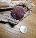 💜 Regenbogen-Amethyst Drusenherz – funkelndes Naturunikat