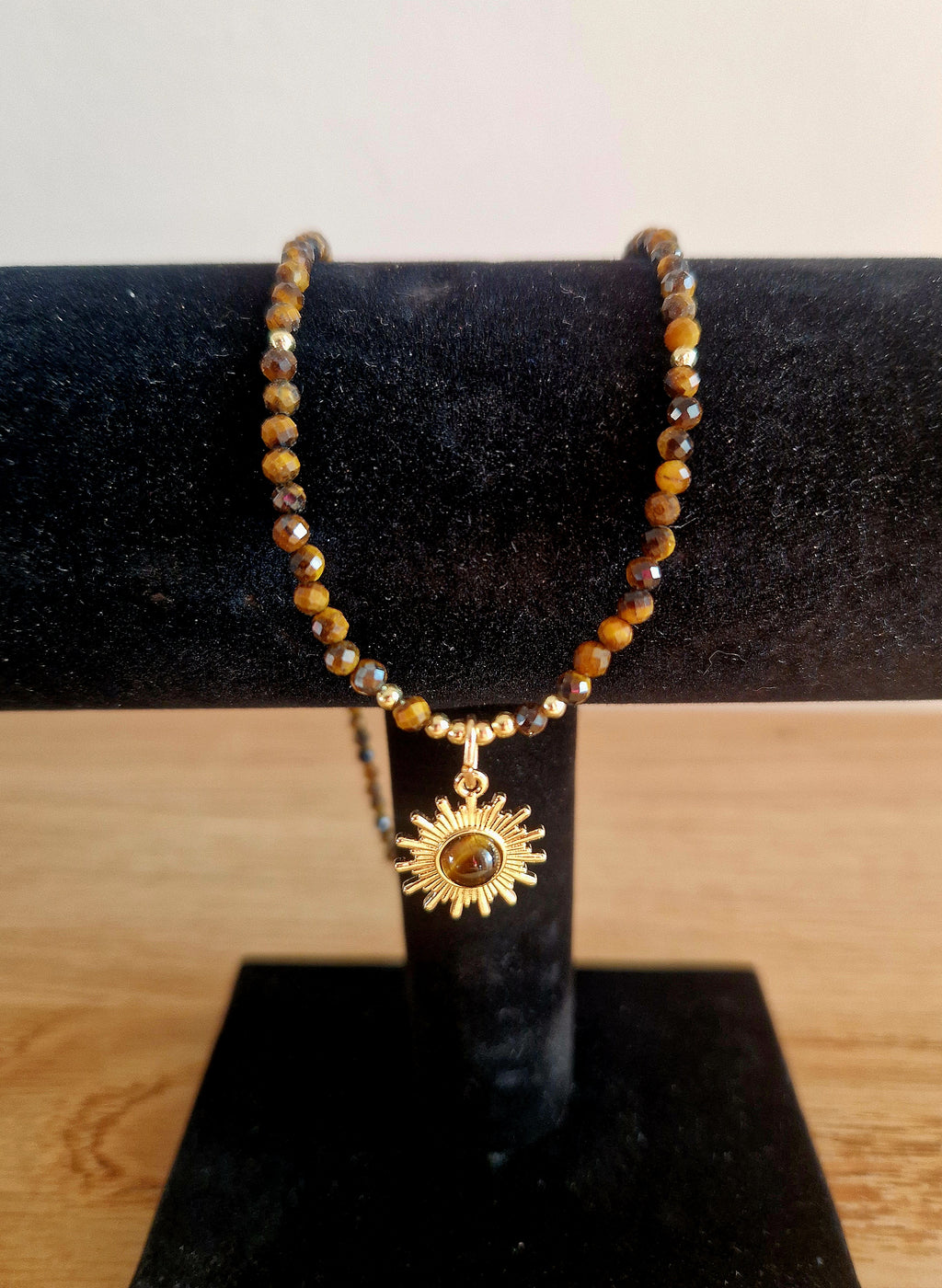 Tigerauge Sonnen-Kette – Facettierter Edelsteinschmuck
