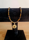 Tigerauge Sonnen-Kette – Facettierter Edelsteinschmuck