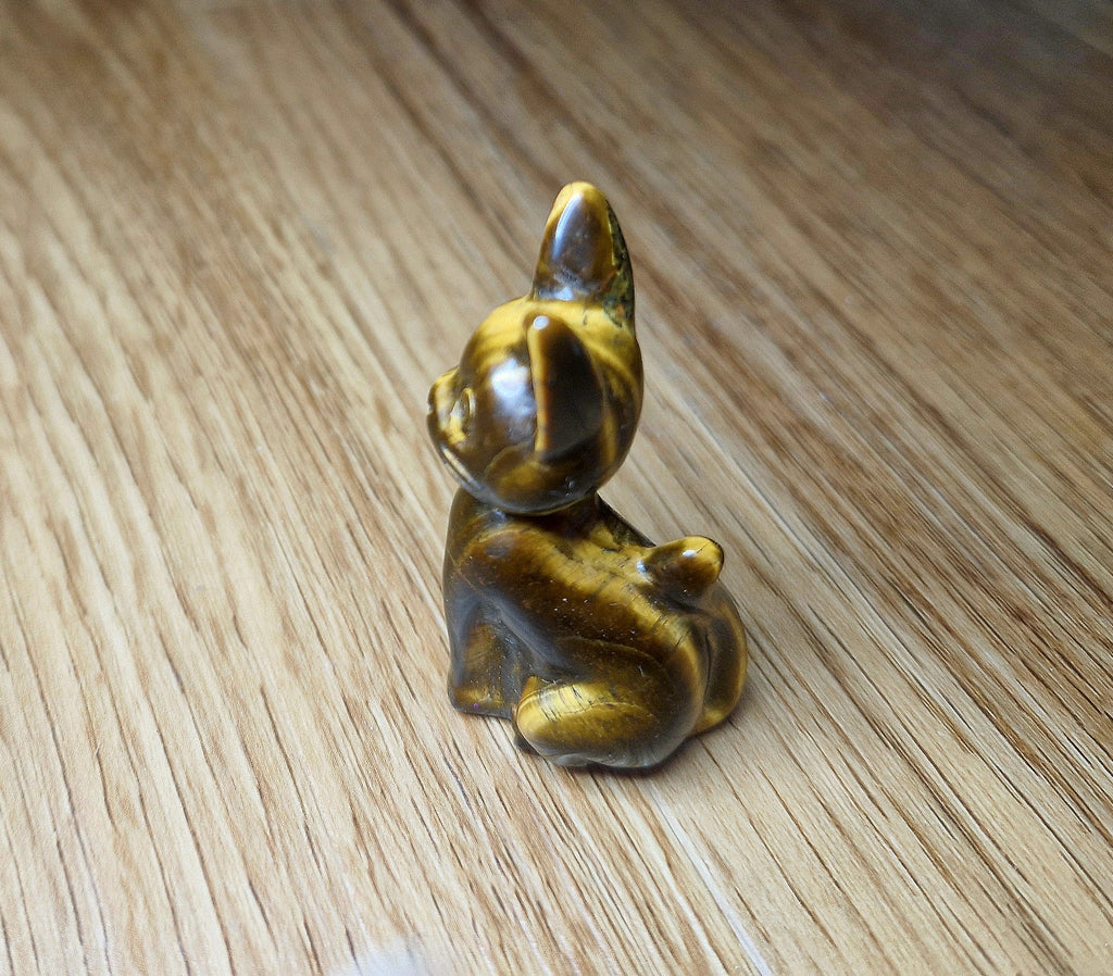 🐈 Tigerauge Katze – Edelsteinfigur ca. 5 cm