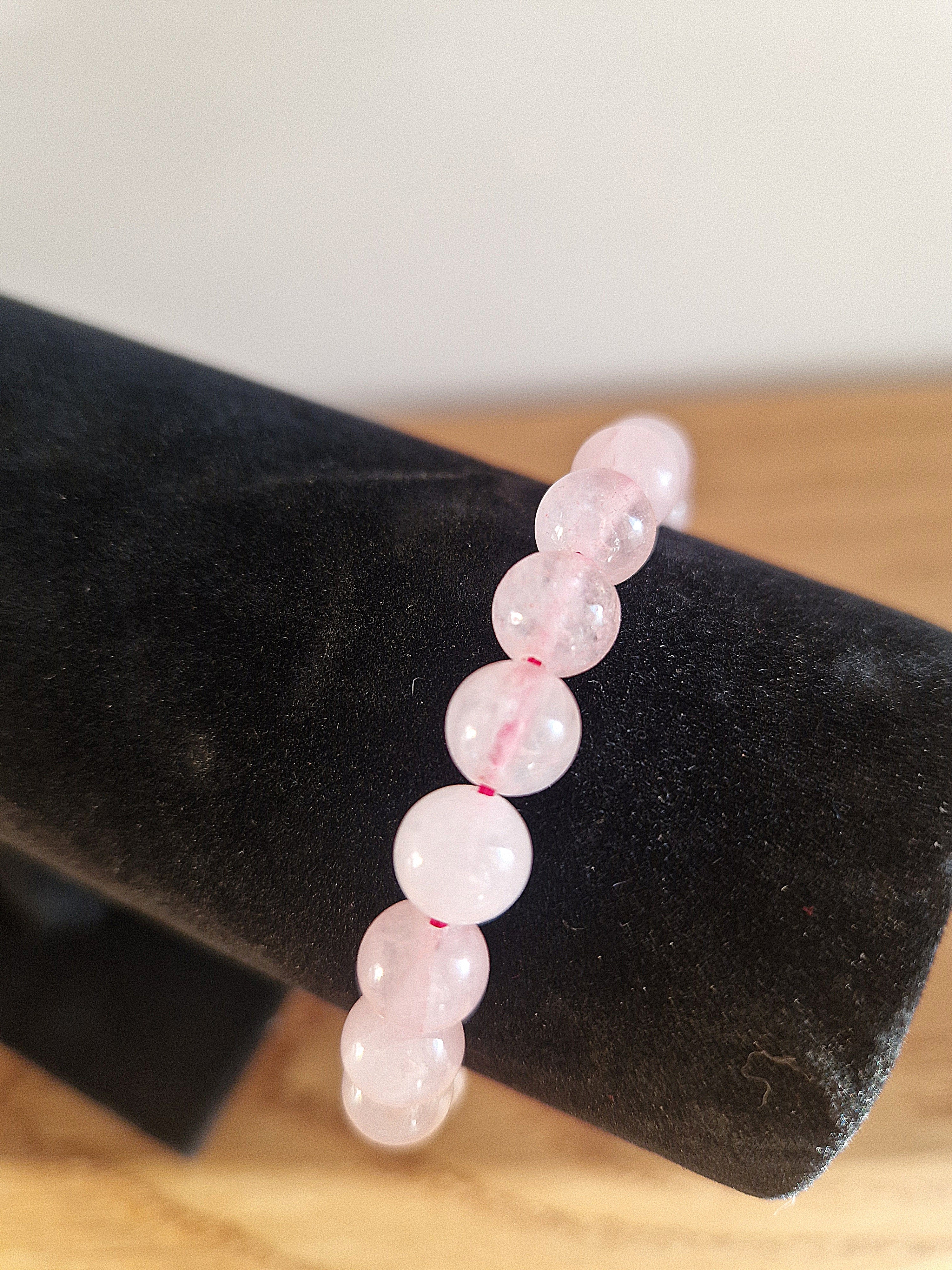 Rosenquarz Armband 8 mm Perlen