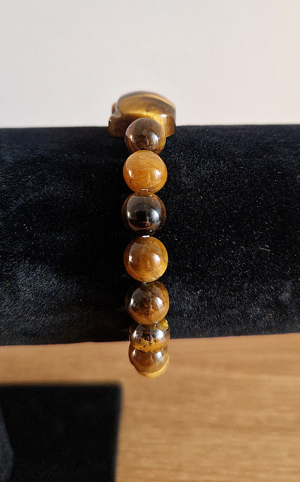 Tigerauge Katzen-Armband 8 mm