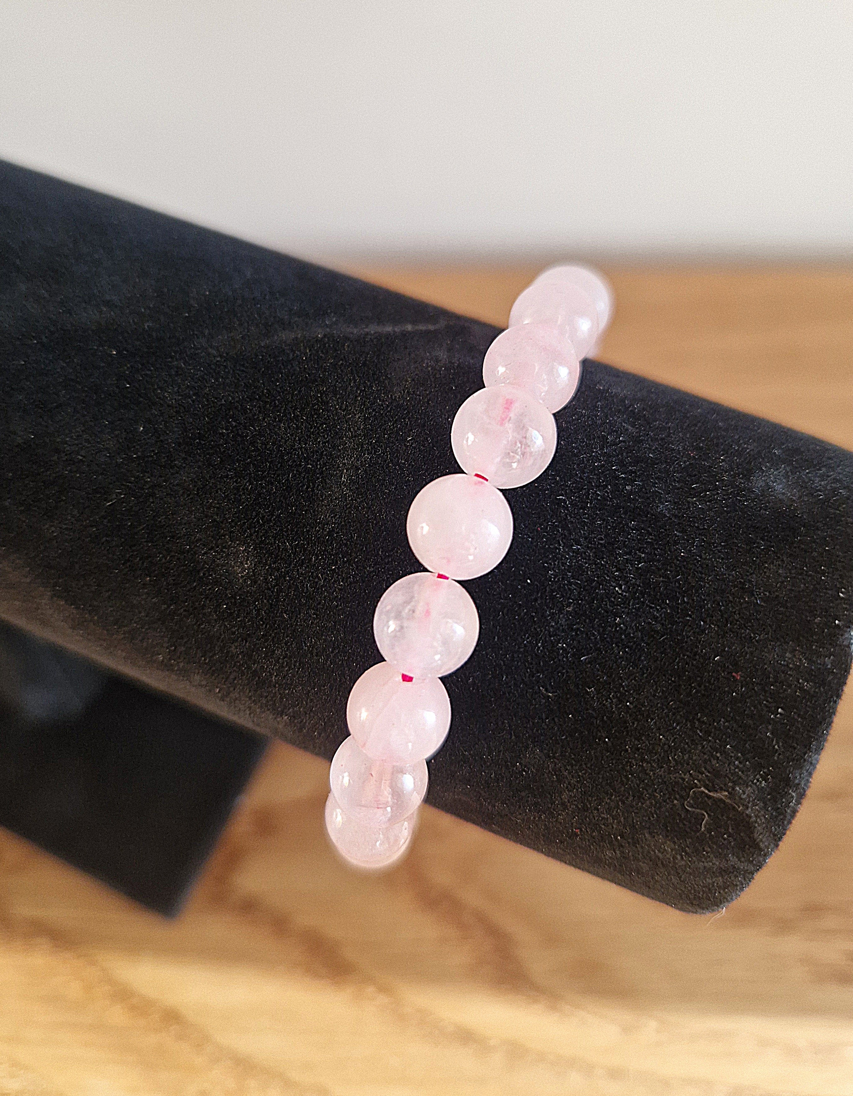 Rosenquarz Armband 8 mm Perlen